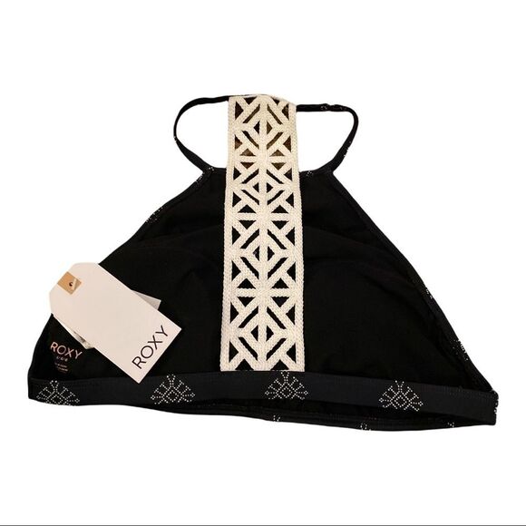 Roxy Bikini Bottom NWT Take Me To The Sea Size Large Athracite Pearly - Picture 5 of 10